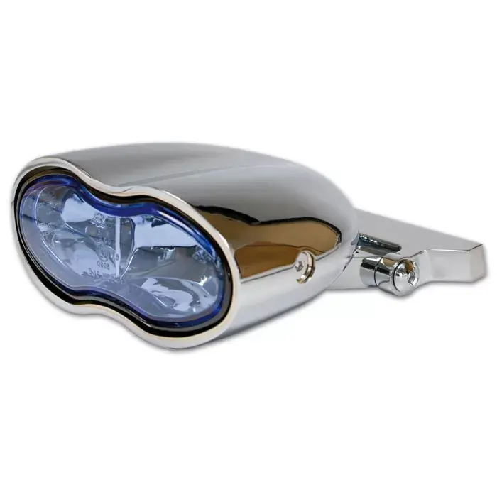 Doppelscheinwerfer Sirius chrom blaues Glas E-geprüft Bestpreis