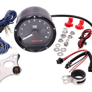 Drehzahlmesser Koso Analog schwarz 10000U/min Ø=85mm Highlight