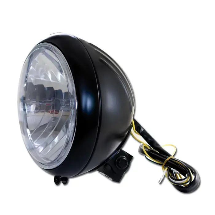 Preisknaller H4-Scheinwerfer Groove 7 schwarz klar E-geprüft