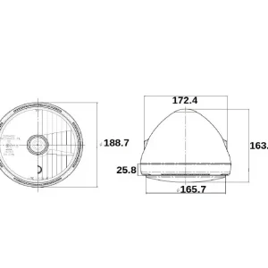 Geprüft H4-Scheinwerfer New Nevo 7 mit LED-Standlichtring chrom E-geprüft