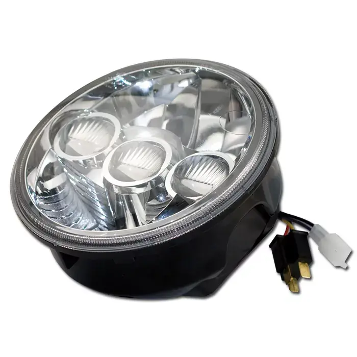 LED-Scheinwerfereinsatz FARGO 7 Zoll chrom E-geprüft Wochenendangebot