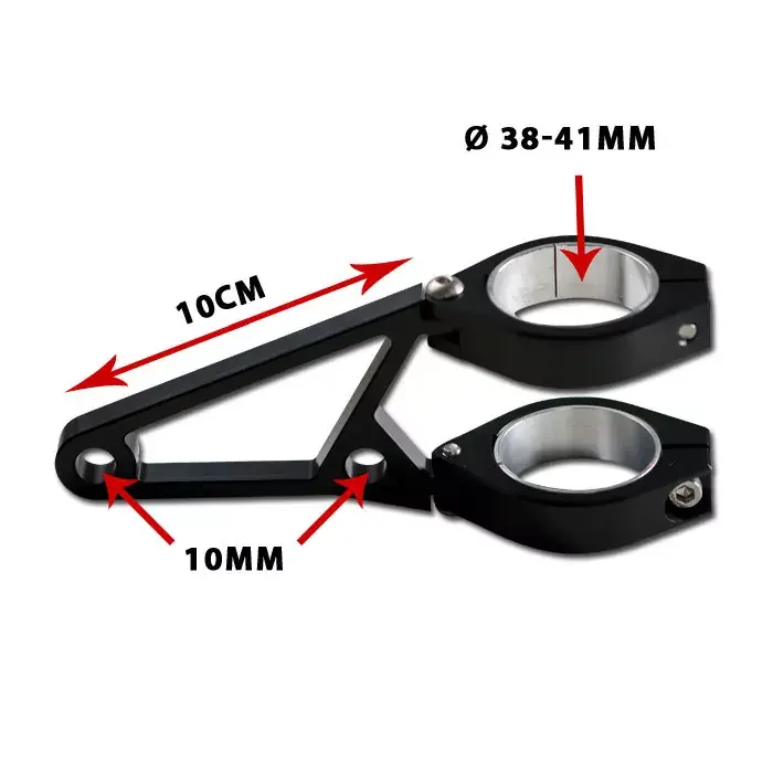 CNC Lampenhalter-Set Alu schwarz 38–41 mm Versand Am Gleichen Tag