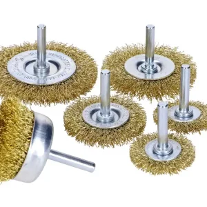 Stahldraht-Rund- und Topfbürsten Silverline, vermessingt, 6-tlg. Satz Kostenfreie Lieferung