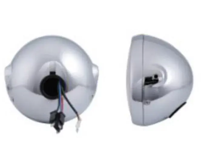 Super-Preis LED-Scheinwerfer "British Style" 7 Zoll chrom E-geprüft