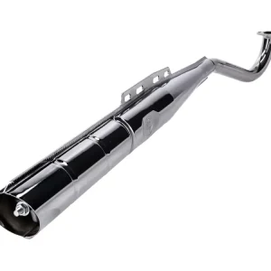Auspuff chrom 28mm mit Logo für Puch Maxi Neue Kollektion