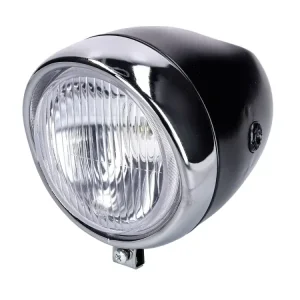 Scheinwerfer rund 130mm Gehäuse schwarz mit Chromring für Puch Mofa Nur Für Kurze Zeit