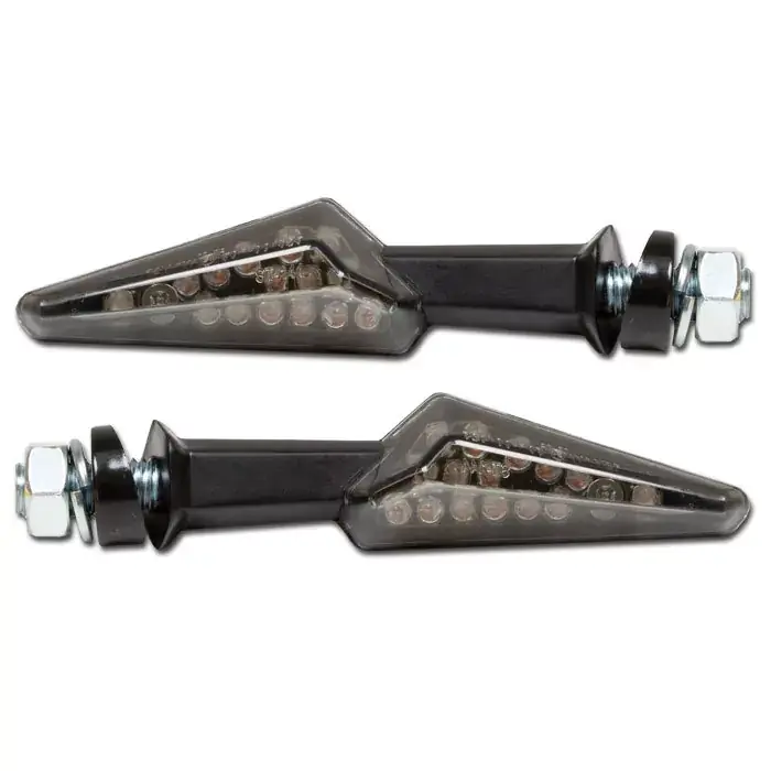 Beliebt LED-Blinker "Spike" schwarz getönt E-geprüft