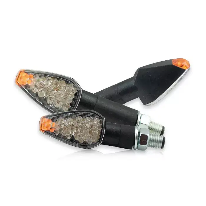 LED-Blinker PEAK schwarz lang M10 flaches Glas E-geprüft Top-Seller