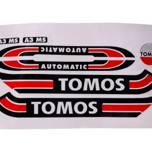 Aufklebersatz schwarz/rot/weiß 080010 für Tomos Kostenfreie Lieferung
