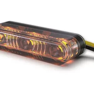 Sonderangebot HIGHSIDER STAR-MX1 PRO LED Einbaublinker Gehäuse Schwarz / Linse Rauchgrau (Paar), vorne & hinten