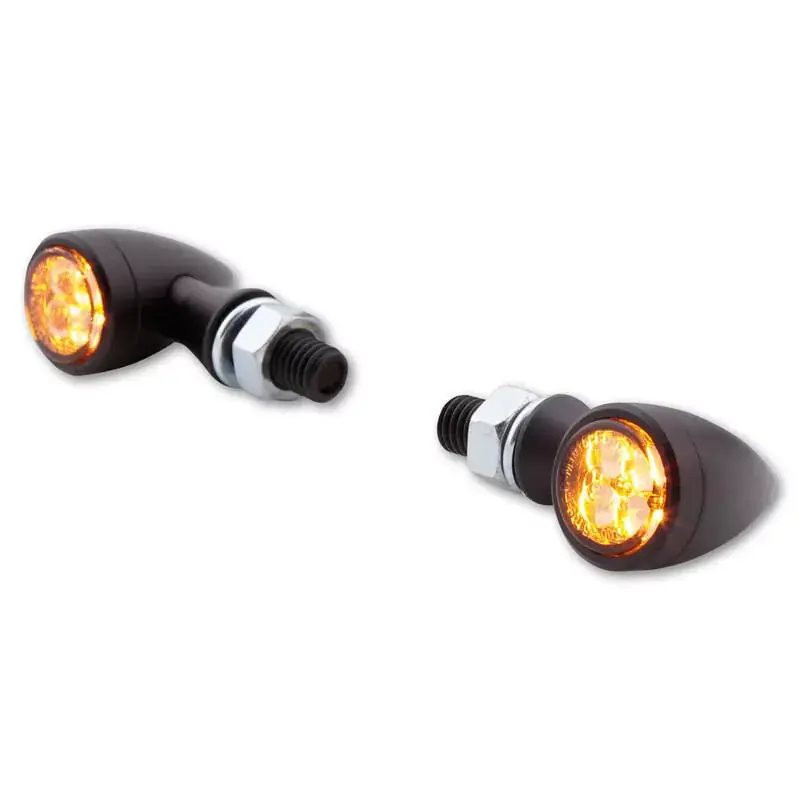 SHIN YO Sixteen Bullet LED Blinker Schwarz/Transparent E-geprüft (Paar) Super-Preis
