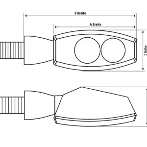 SHIN YO Rock LED Blinker Schwarz/Getönt E-geprüft (Paar) Bestseller