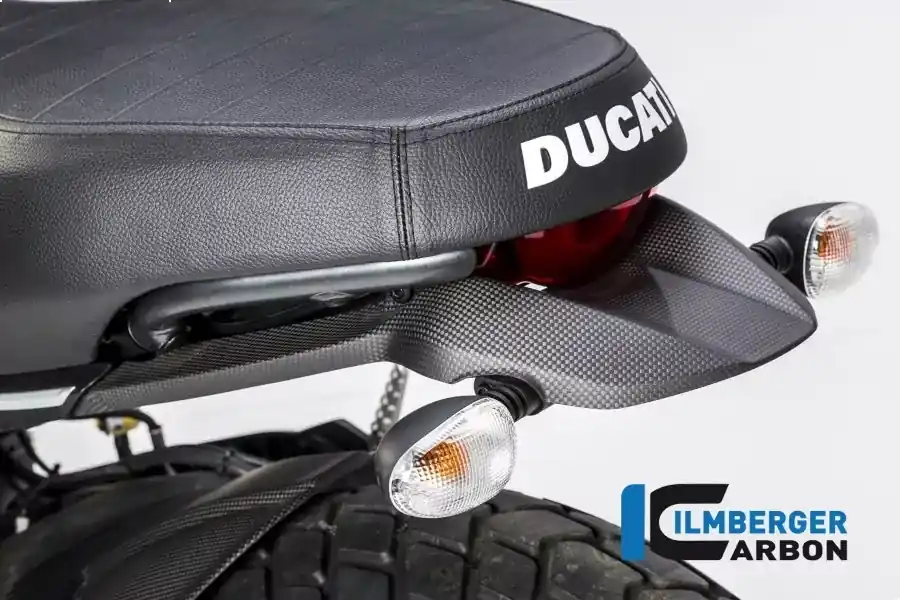 Ilmberger Carbon Blinkerhalter hinten matt passend für Ducati Scrambler Geprüft