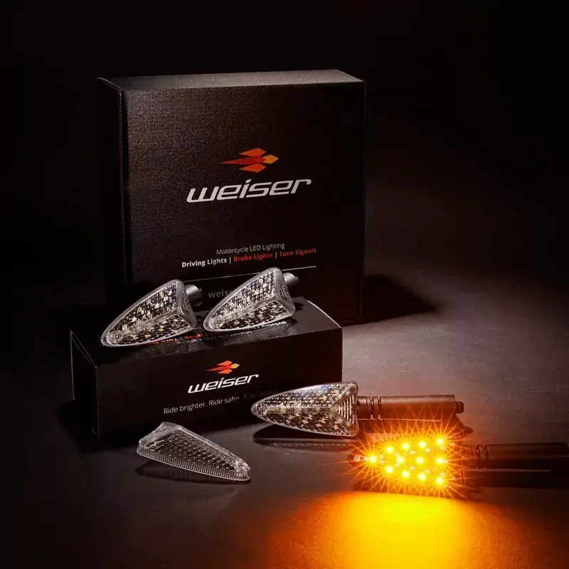 WEISER – 4er Set Arrow Extreme EVO LED Blinker Bernstein mit hoher Intensität Neue Kollektion