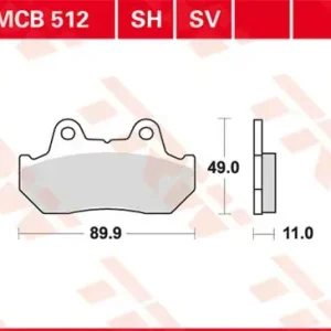 TRW Scheibenbremsbeläge MCB512SV passend für Honda Modelle Top-Seller