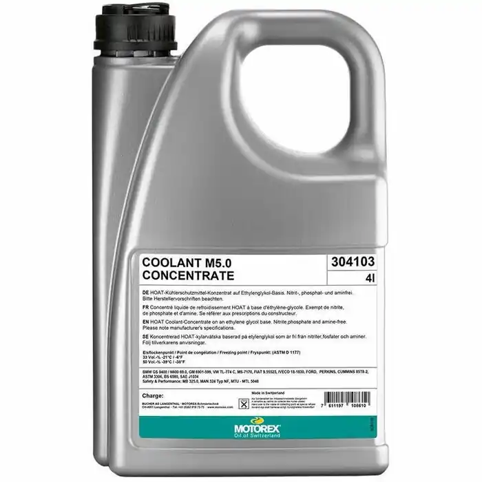 Kostenloser Rückversand Motorex Offroad Coolant M5.0 blau 4L Kühlflüssigkeit