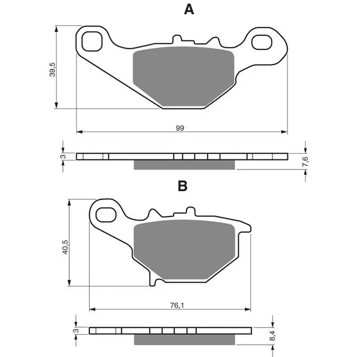 Sonderangebot Goldfren Bremsbeläge 109 K1 Sintermetall