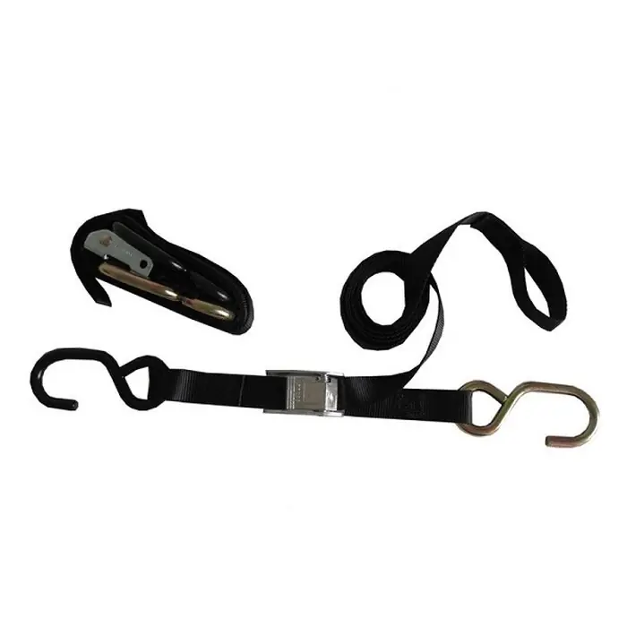 Spanngurte mit Haken in schwarz Doppelpack (2 Stück) Neu