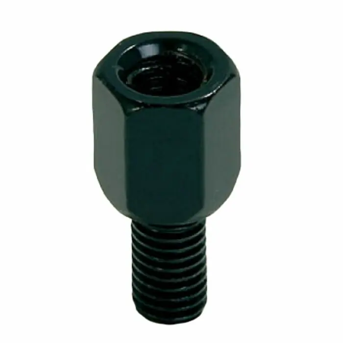 Spiegeladapter Loch M6x1,0 Rechts auf Bolzen M10x1,5 Rechts Schwarz Kostenloser Rückversand