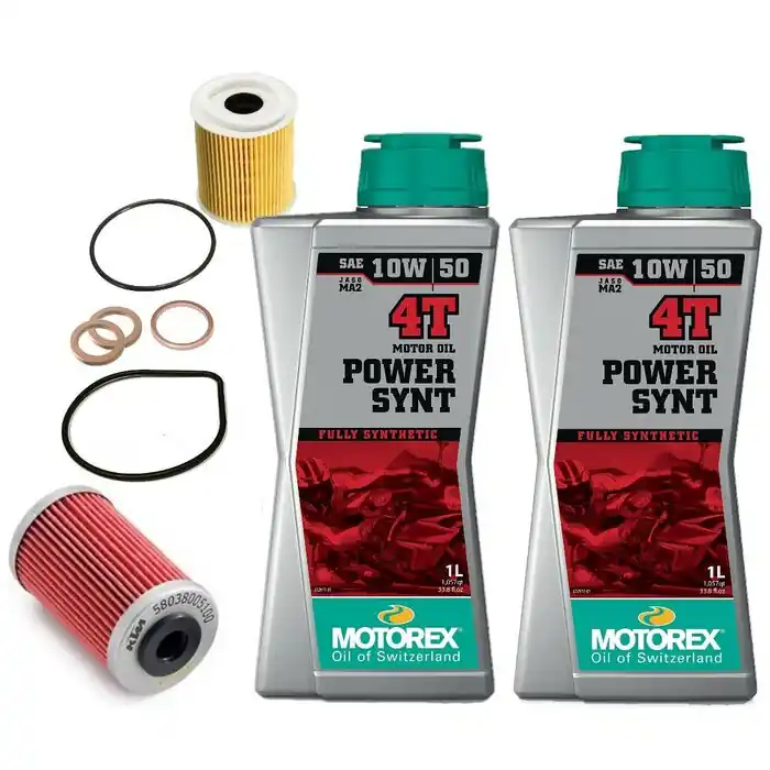 Ölfilterset 350 400 620 640 LC4 1994-2001 Motorex Power Synt 10W50 Viton Microfilter Billig