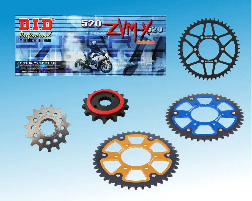 Gratis Versand DID Kettensatz passend für Kawasaki ZX-6R /RR (05-06) DID520ZVM-X Kette