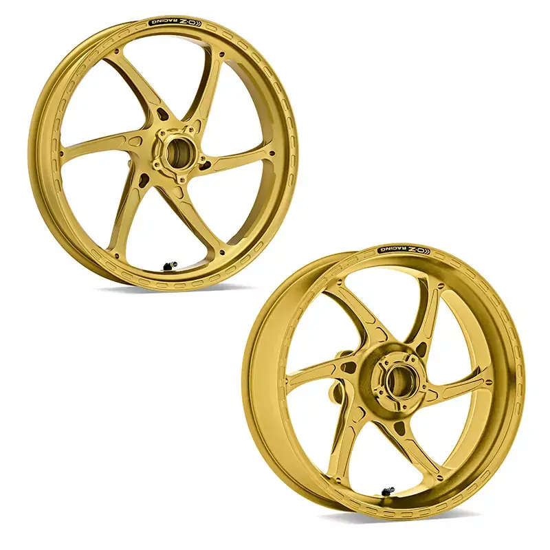 OZ Gass RS-A Aluminium Felgensatz gold matt passend für Kawasaki ZX6R Ninja 2007–2021 Geprüft