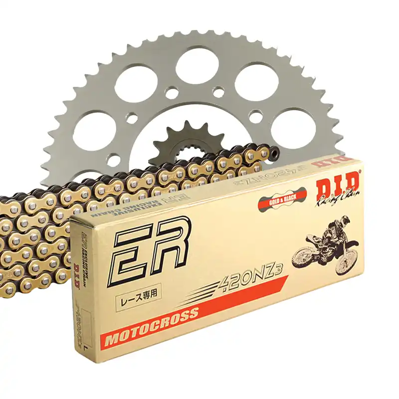 Ausverkauf DID Kettenkit (für: Gilera RCR 50 Enduro (D50B0) 06-10 ) 420 NZ3