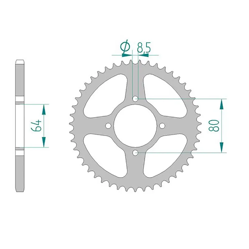 AFAM Kettenrad STAHL #420 35 Zähne 12101-35 Preis Gesenkt