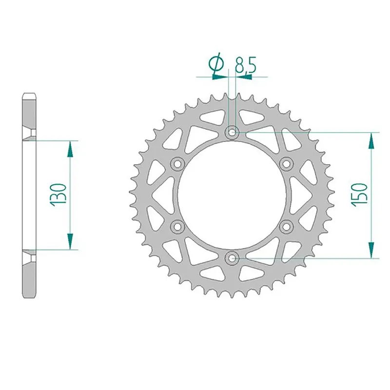 AFAM Kettenrad ALU #520 50 Zähne 13323N-50 Preiswert