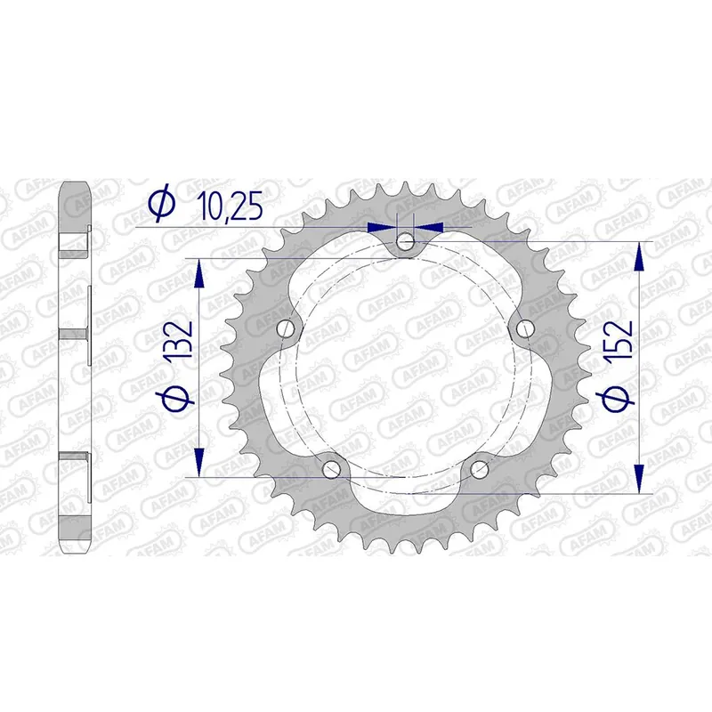 AFAM Kettenrad ALU #525 f. MV 41 Zähne 93836-41 Finale Aktion