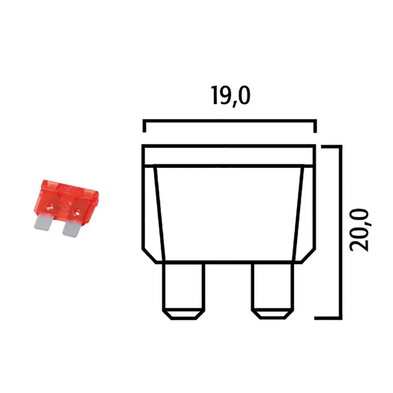 Flösser Sicherung 10AH Flachsicherung VPE10 214810 Günstig