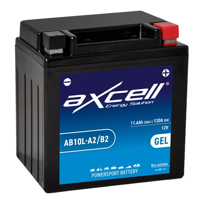 AXCELL Batterie 12V YB10L-A2 GEL 51112 AB10L-A2/B2 Zertifiziert