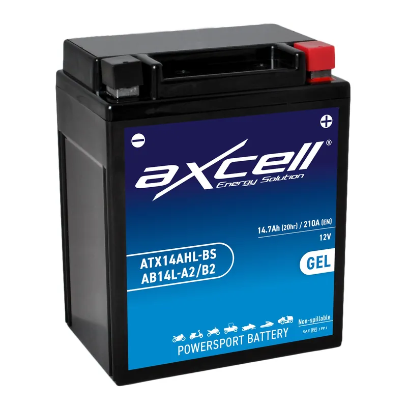 AXCELL Batterie 12V YB14L-A2 GEL 51411 ATX14AHL-BS/AB14L-A2/B2 Kostenloser Versand