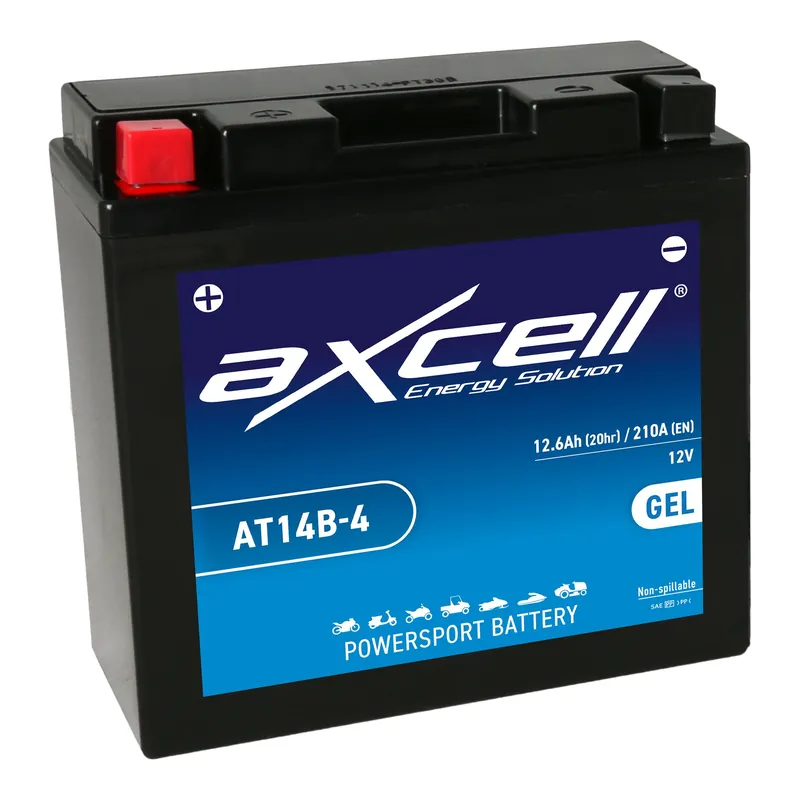 AXCELL Batterie 12V YT14B-4 GEL AT14B-4 Gratis Versand