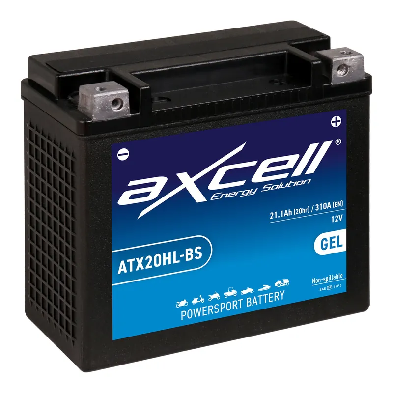 AXCELL Batterie 12V YTX20HL-BS HD-Pole GEL ATX20HL-BS Schneller Versand