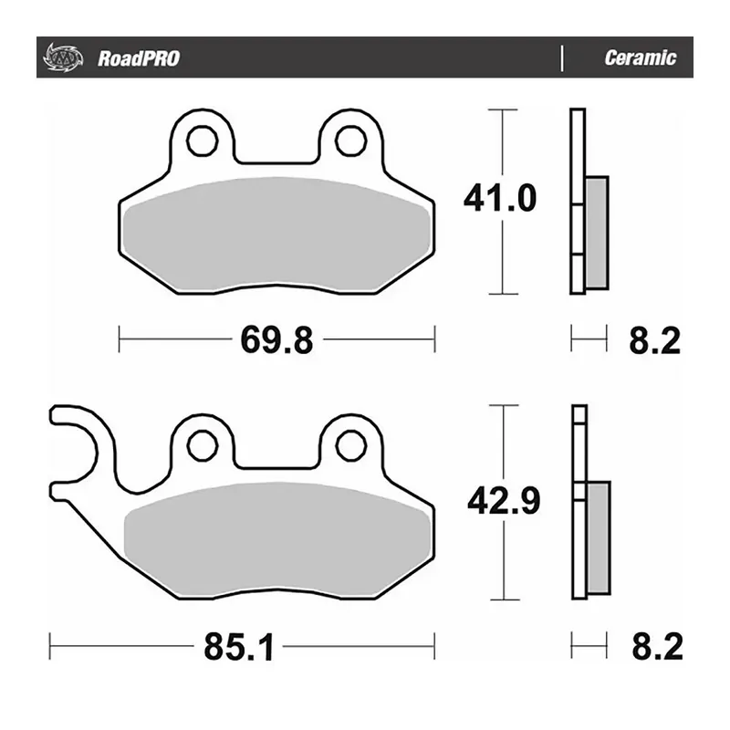 Moto-Master Bremsbelag RoadPRO Ceramic 416504 Zertifiziert