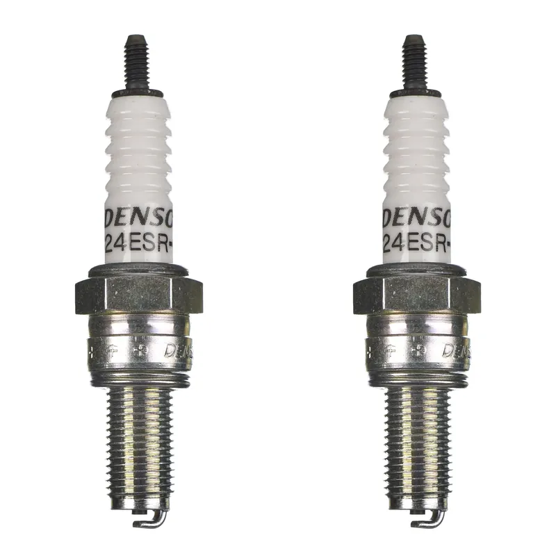 Zertifiziert DENSO Zündkerze U24ESR-N m. Schraub-Nippel 2er Set