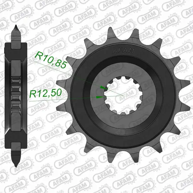 Sonderangebot AFAM Ritzel Gummi #525 Silent Sprocket 17 Zähne 28401NR-17