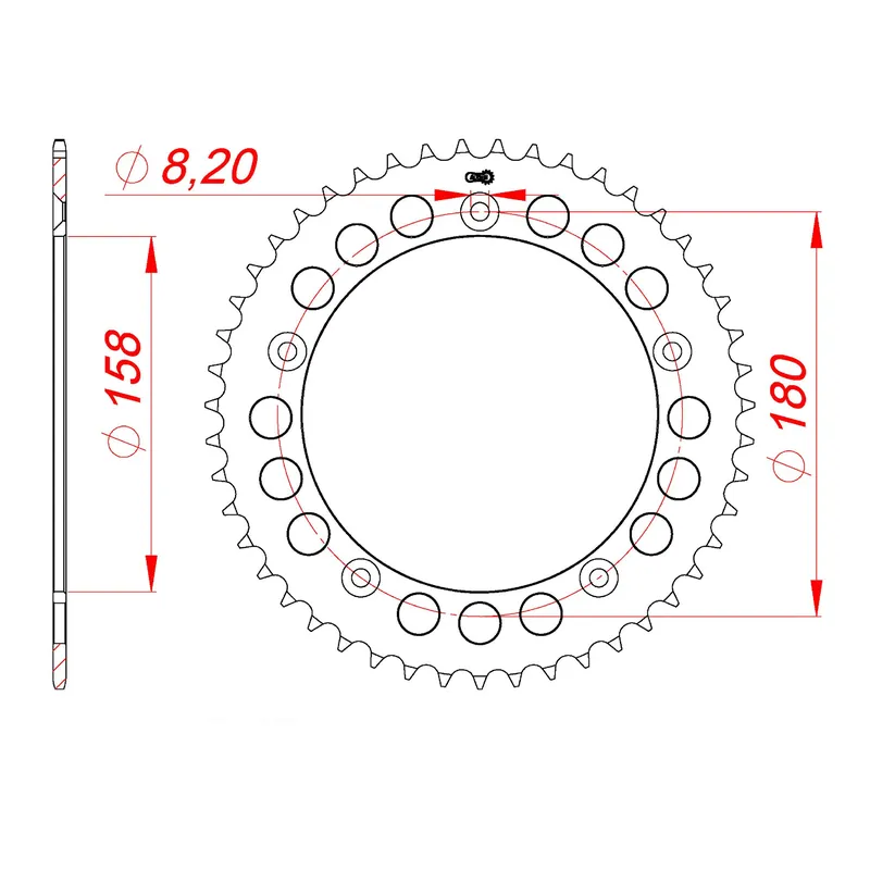 Afam Kettenrad #520 47 Zähne 182500-47 Heißes Angebot